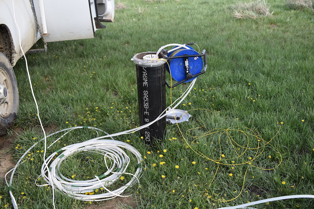 A groundwater sampling well at a PRB field site