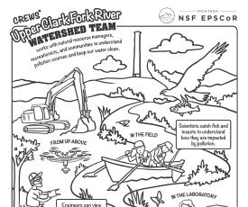 Picture of the Upper Clark Fork River coloring page