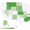 Map of recent EPSCoR RII awards
