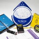 A dark sky citizen science kit pictured on Wednesday, April 5, 2023, at Montana State University in Bozeman. The kit contains an instruction sheet, sky quality meter, night sky field guide, planisphere, red flashlight, log book, pencil and citizen science stickers. MSU photo by Colter Peterson