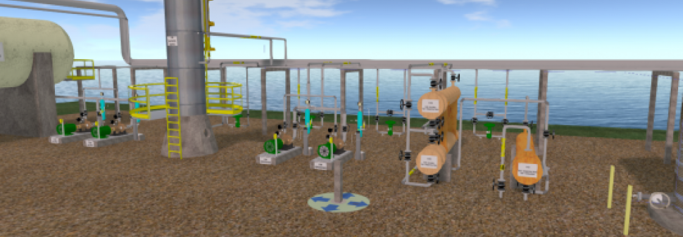 Virtual reality water plant