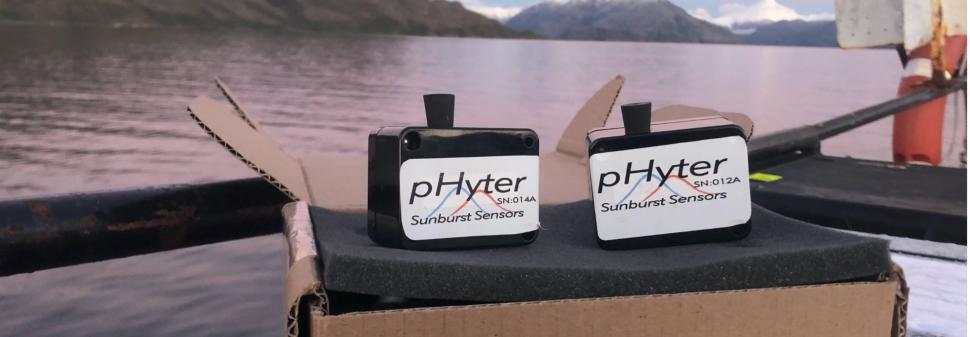 A picture of the pHyter devices that Sunburst Sensors will distribute