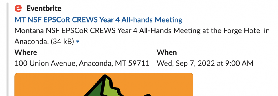 Eventbrite page for All Hands meeting