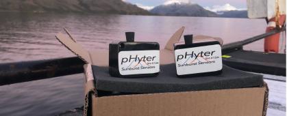 A picture of the pHyter devices that Sunburst Sensors will distribute