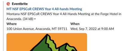 Eventbrite page for All Hands meeting