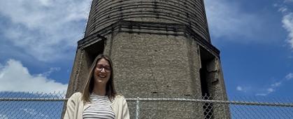 UM graduate student Megan Moore’s research on the Superfund cleanup around Anaconda soon focused on the town’s long relationship with its smelter stack and its history in the state’s mining history.