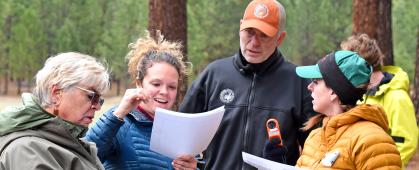 workshop participants collect weather data and make calculations