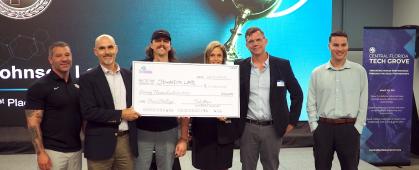 Johnson's Lab displays their $70K award