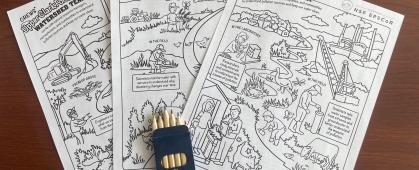 Picture of CREWS coloring sheets