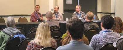 Panelists speak at the first Clark Fork Science Forum in April 