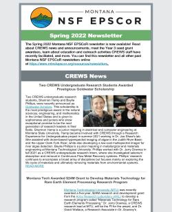 Cover image of Spring 2022 EPSCoR CREWS newsletter