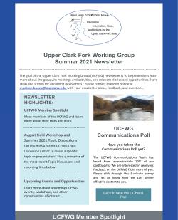 Cover image of UCFWG Summer 2021 newsletter