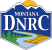 Montana DNRC logo with trees, river, farm field, and mountains